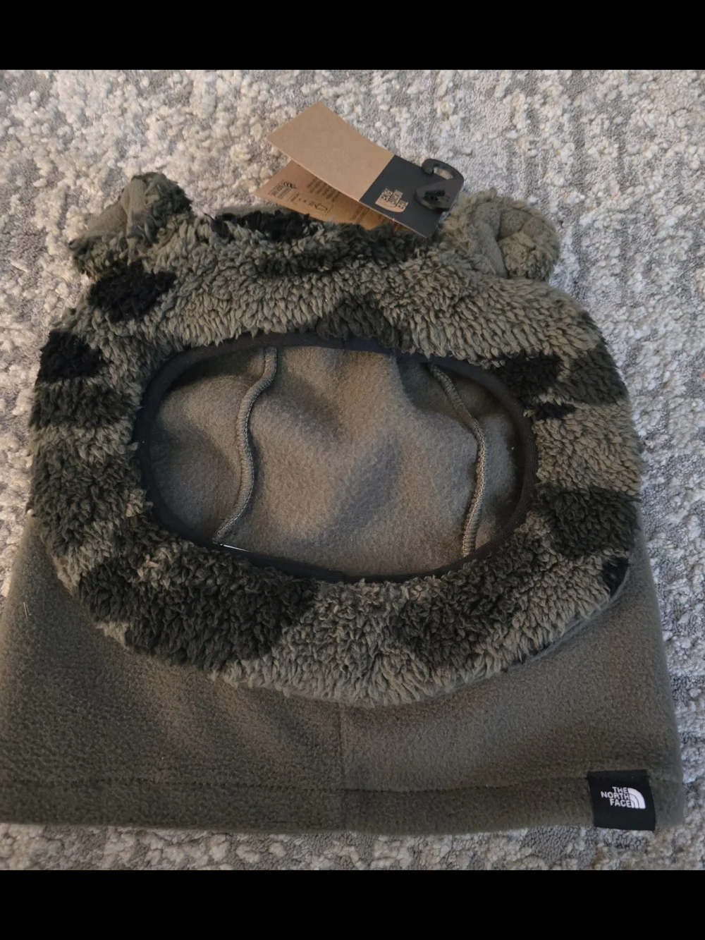 The North Face Olive Green Toddler Bear Balaclava Hat